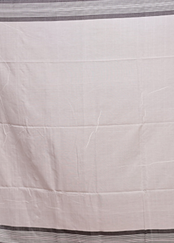 White Matka Silk Saree With Blouse Piece