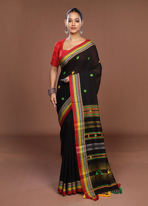 Blue Matka Silk Saree With Blouse Piece