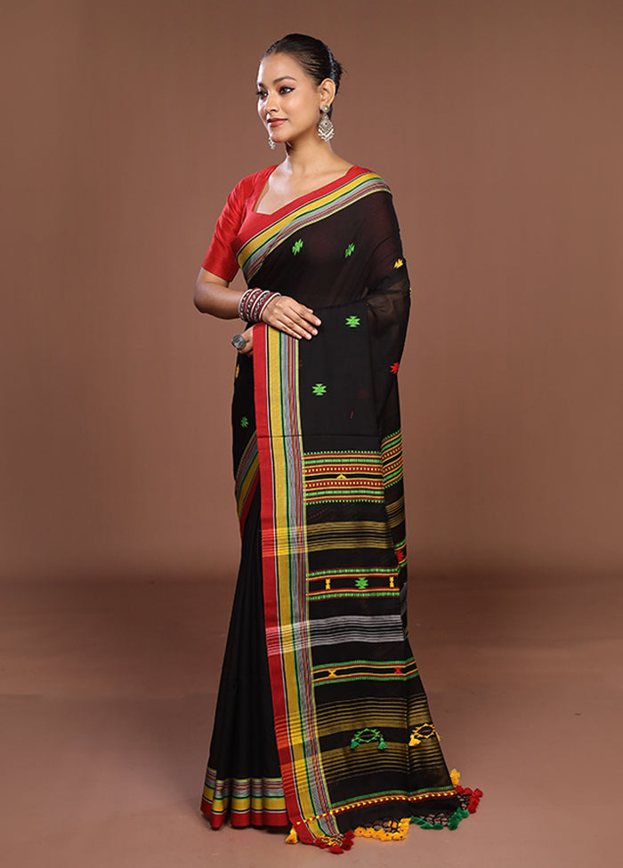 Blue Matka Silk Saree With Blouse Piece