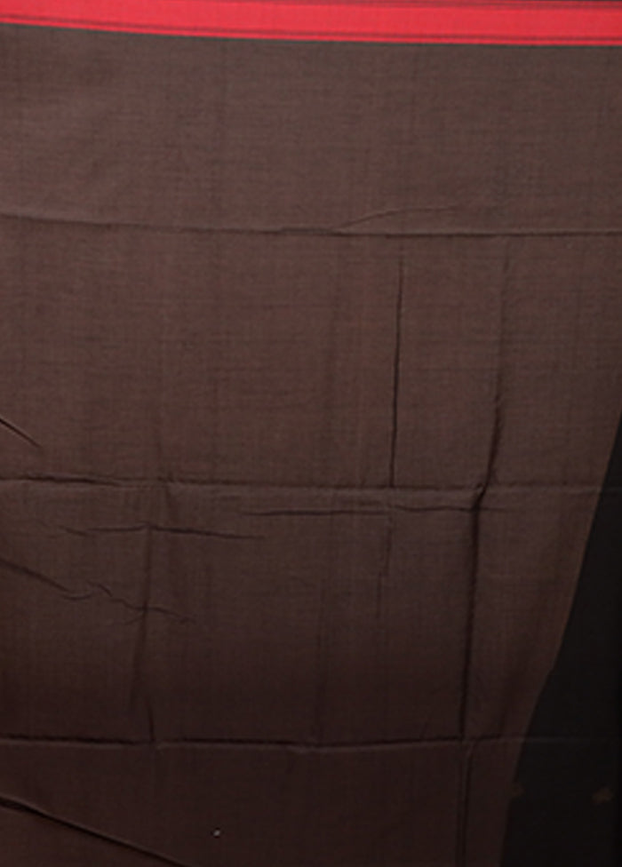 Black Matka Silk Saree With Blouse Piece