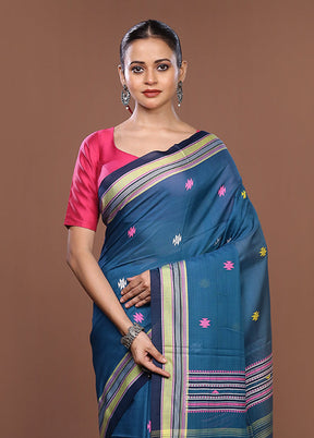 Green Matka Silk Saree With Blouse Piece