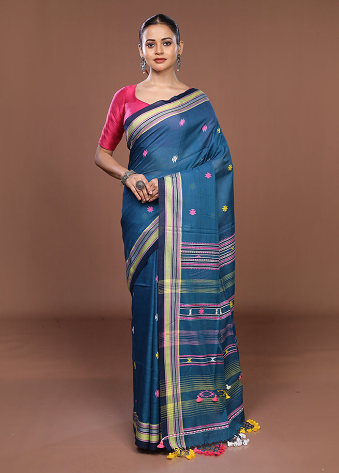 Green Matka Silk Saree With Blouse Piece