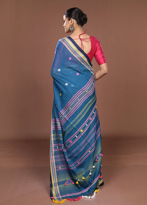 Green Matka Silk Saree With Blouse Piece