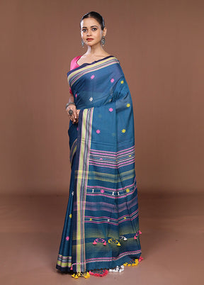 Green Matka Silk Saree With Blouse Piece