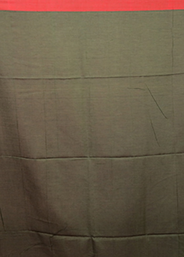 Green Matka Silk Saree With Blouse Piece