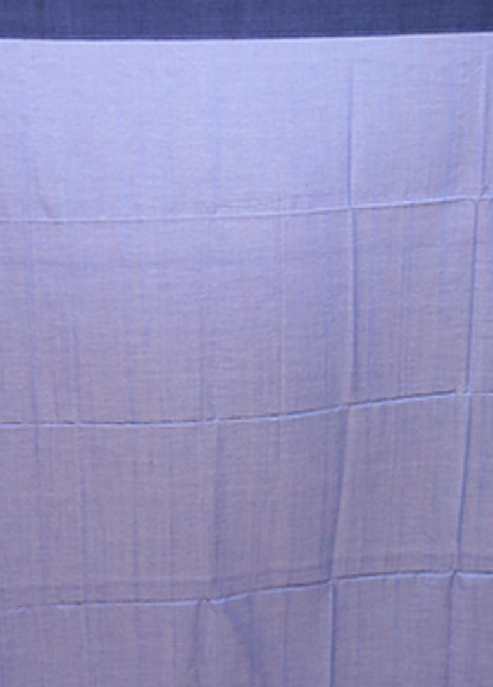 Blue Matka Silk Saree With Blouse Piece