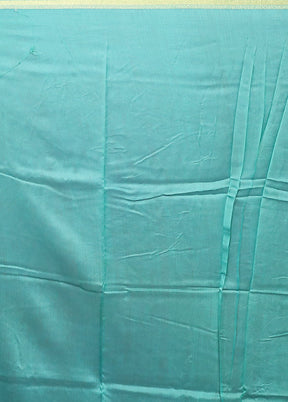 Green Chanderi Silk Saree With Blouse Piece