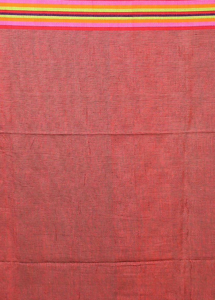 Maroon Matka Silk Saree With Blouse Piece