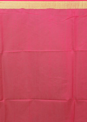 Pink Matka Silk Saree With Blouse Piece