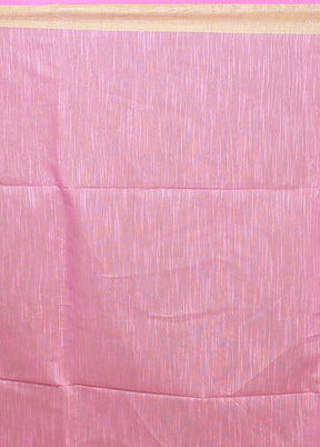 Pink Matka Silk Saree With Blouse Piece