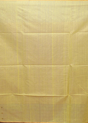 Yellow Matka Silk Saree With Blouse Piece