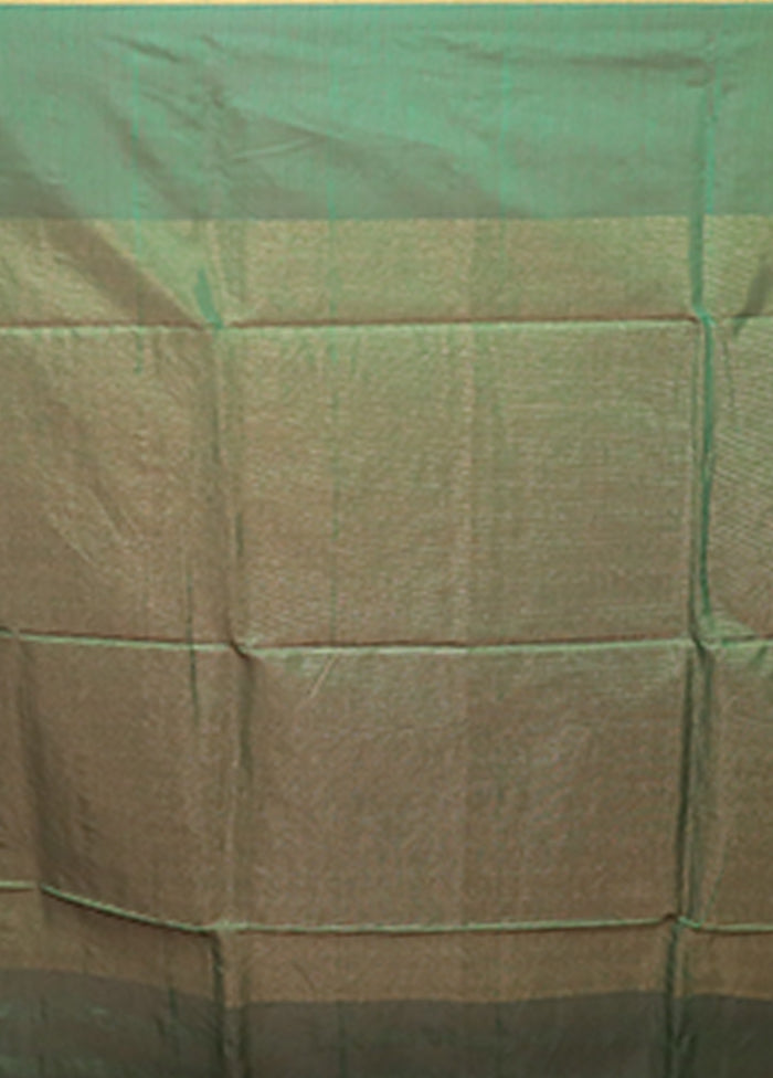 Green Matka Silk Saree With Blouse Piece