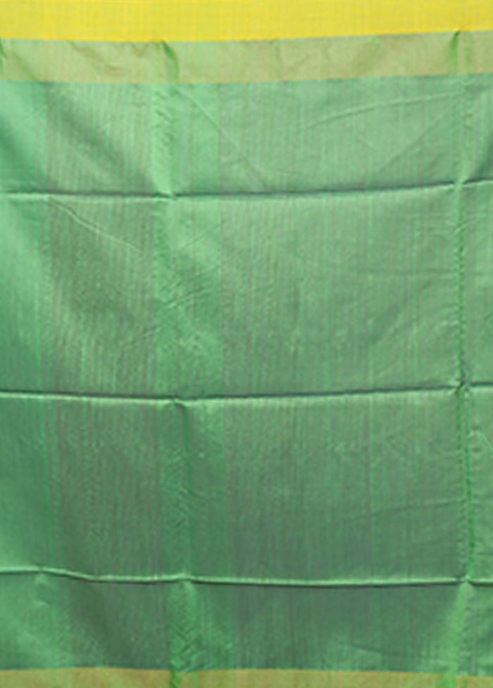 Blue Matka Silk Saree With Blouse Piece