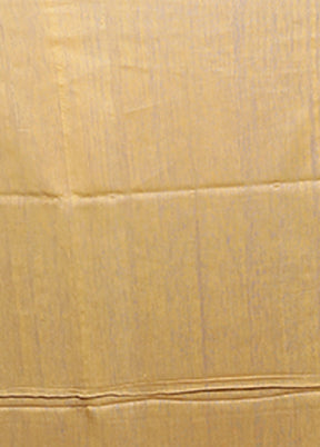 Cream Matka Silk Saree With Blouse Piece