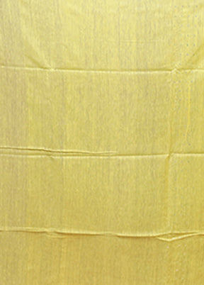 Yellow Matka Silk Saree With Blouse Piece