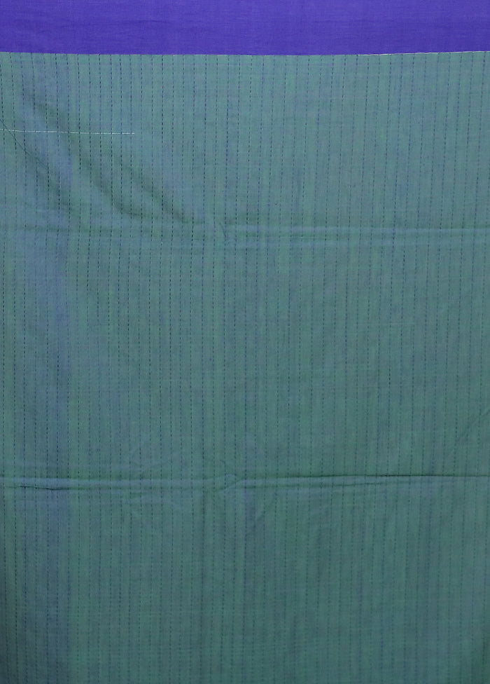 Blue Matka Silk Saree With Blouse Piece