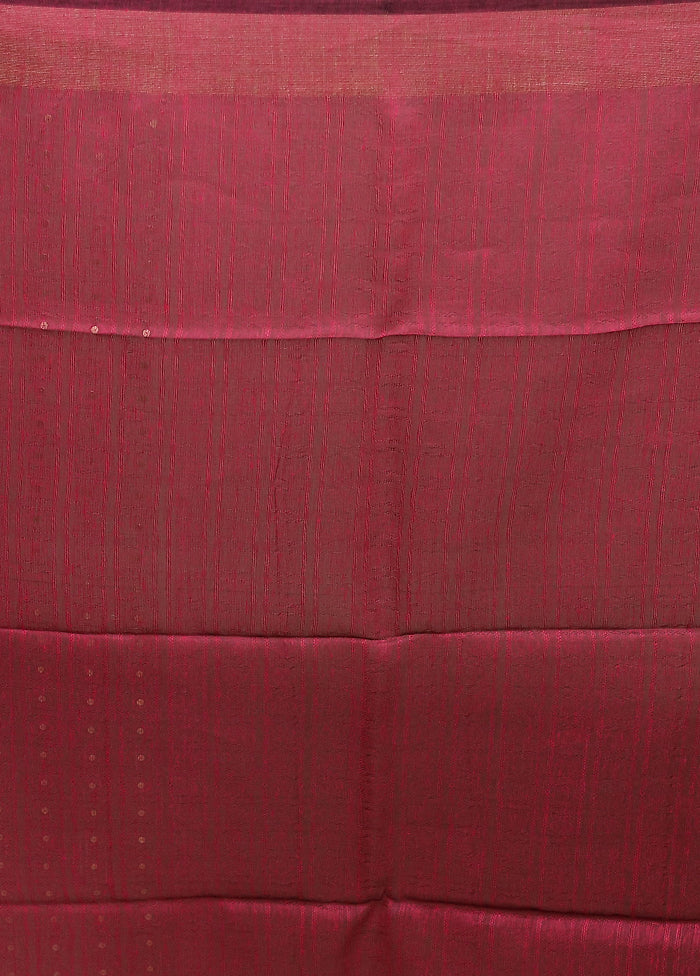 Grey Handloom Matka Pure Silk Saree With Blouse Piece