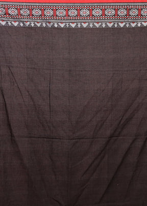 Black Matka Silk Saree With Blouse Piece