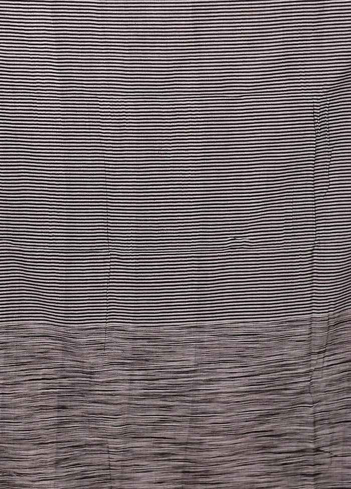 Black Matka Silk Saree With Blouse Piece