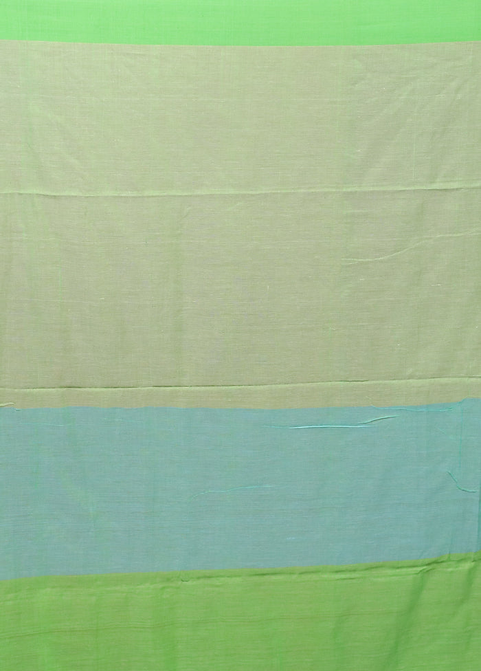 Green Matka Silk Saree With Blouse Piece