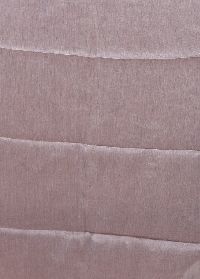 White Linen Silk Saree With Blouse Piece