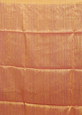 Yellow Matka Silk Saree With Blouse Piece