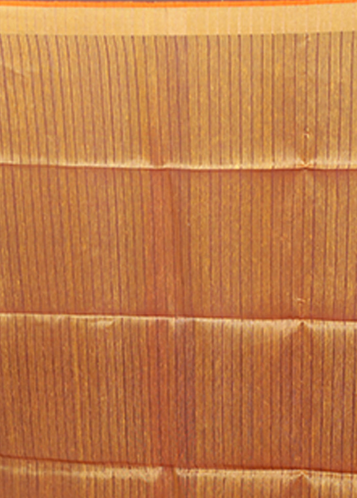 Yellow Matka Silk Saree With Blouse Piece