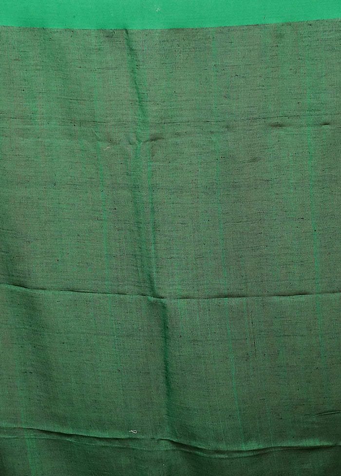 Black Matka Silk Saree With Blouse Piece