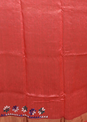 Pink Matka Silk Saree With Blouse Piece