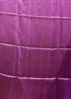 Purple Handloom Matka Pure Silk Saree With Blouse Piece