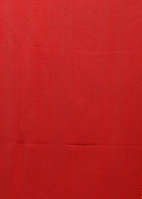 Red Handloom Matka Pure Silk Saree With Blouse Piece