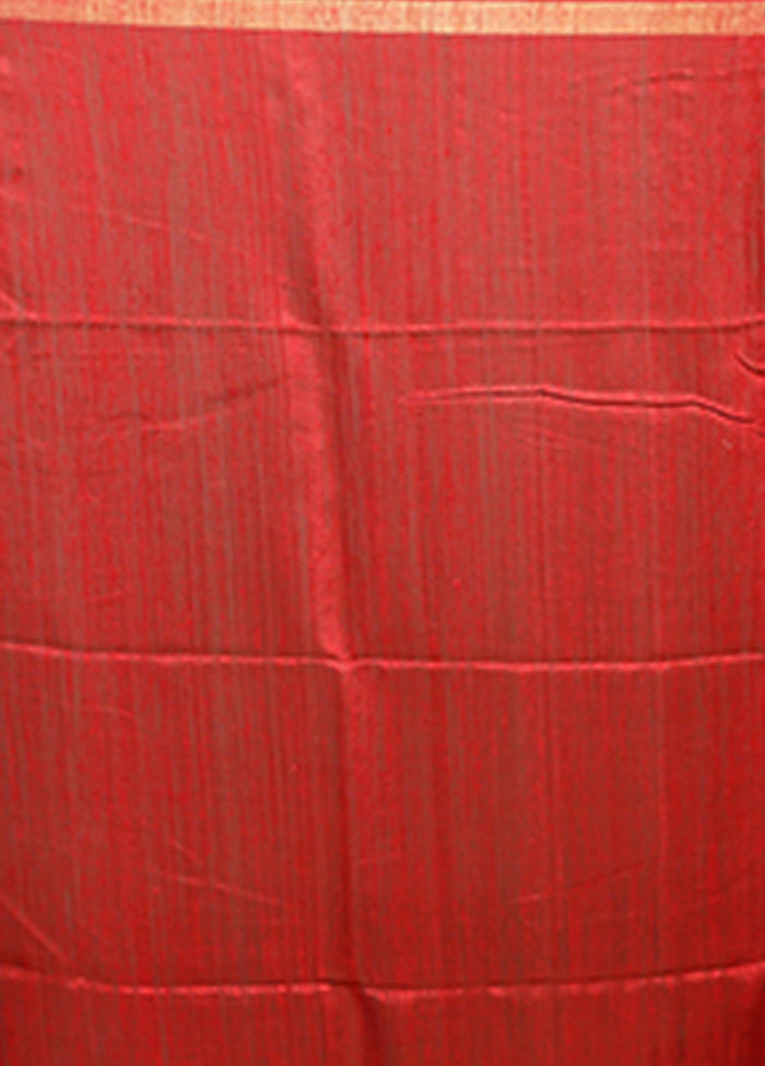 Cream Handloom Matka Pure Silk Saree With Blouse Piece