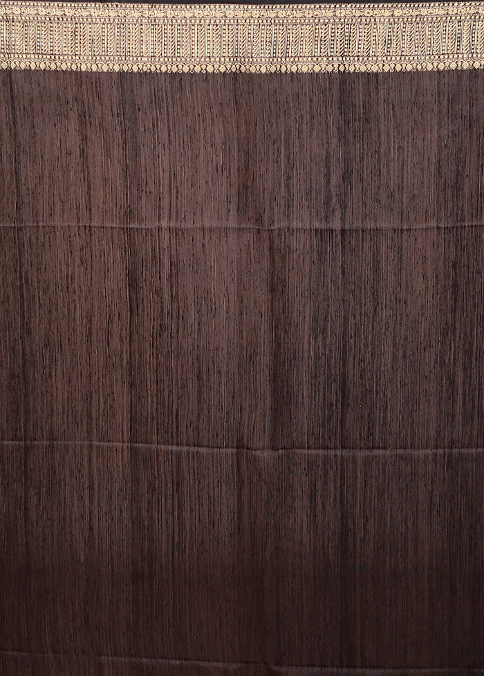 Blue Handloom Matka Pure Silk Saree With Blouse Piece