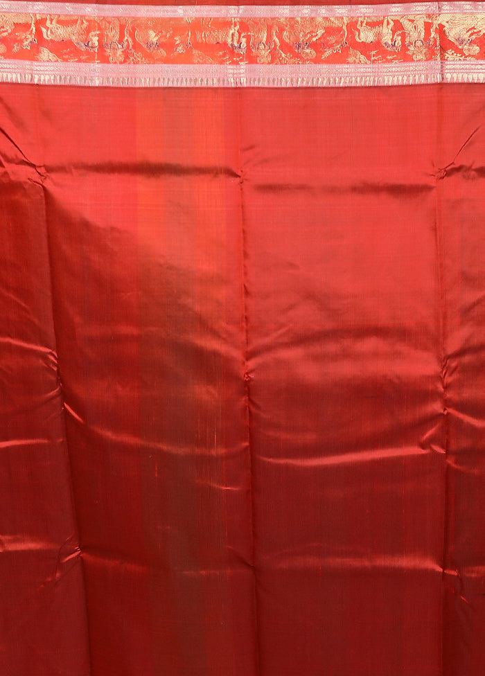 Blue Handloom Swarnachuri Pure Silk Saree With Blouse Piece