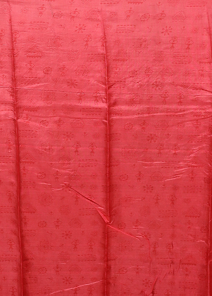 Cream Printed Pure Silk Saree Without Blouse Piece