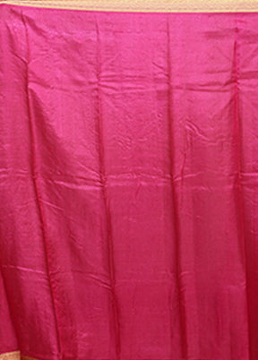 Cream Printed Pure Silk Saree Without Blouse Piece