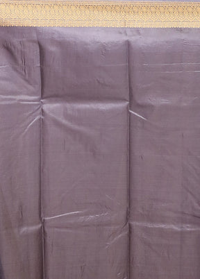 Grey Printed Pure Silk Saree Without Blouse Piece