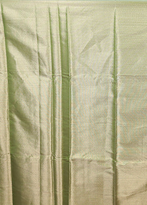 Green Kora Silk Saree With Blouse Piece