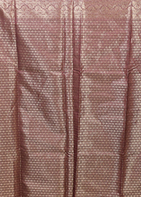 Purple Kora Silk Saree With Blouse Piece
