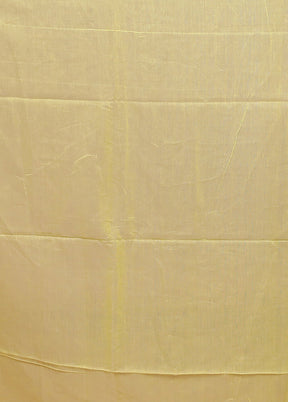 Yellow Matka Silk Saree With Blouse Piece