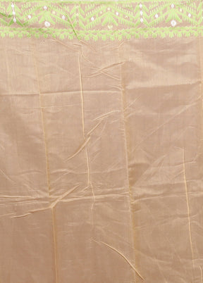 Cream Jamdani Cotton Saree Without Blouse Piece