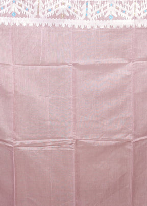 Pink Jamdani Cotton Saree Without Blouse Piece