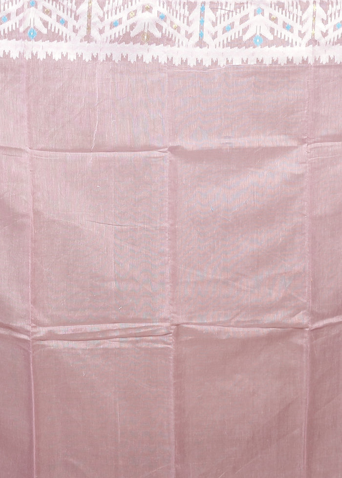 Pink Jamdani Cotton Saree Without Blouse Piece