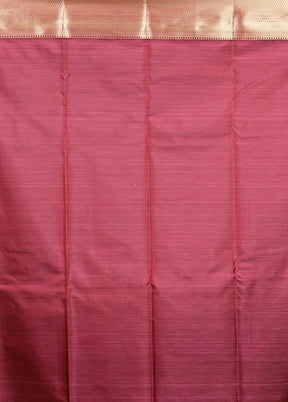 Purple Kanjivaram Silk Saree With Blouse Piece