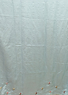 Green Tussar Silk Saree With Blouse Piece