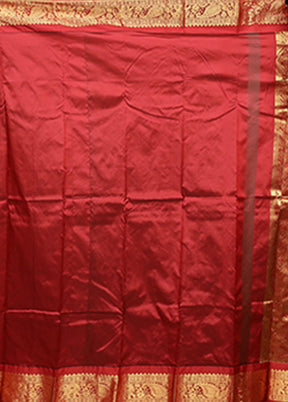 Blue Kanjivaram Silk Saree With Blouse Piece