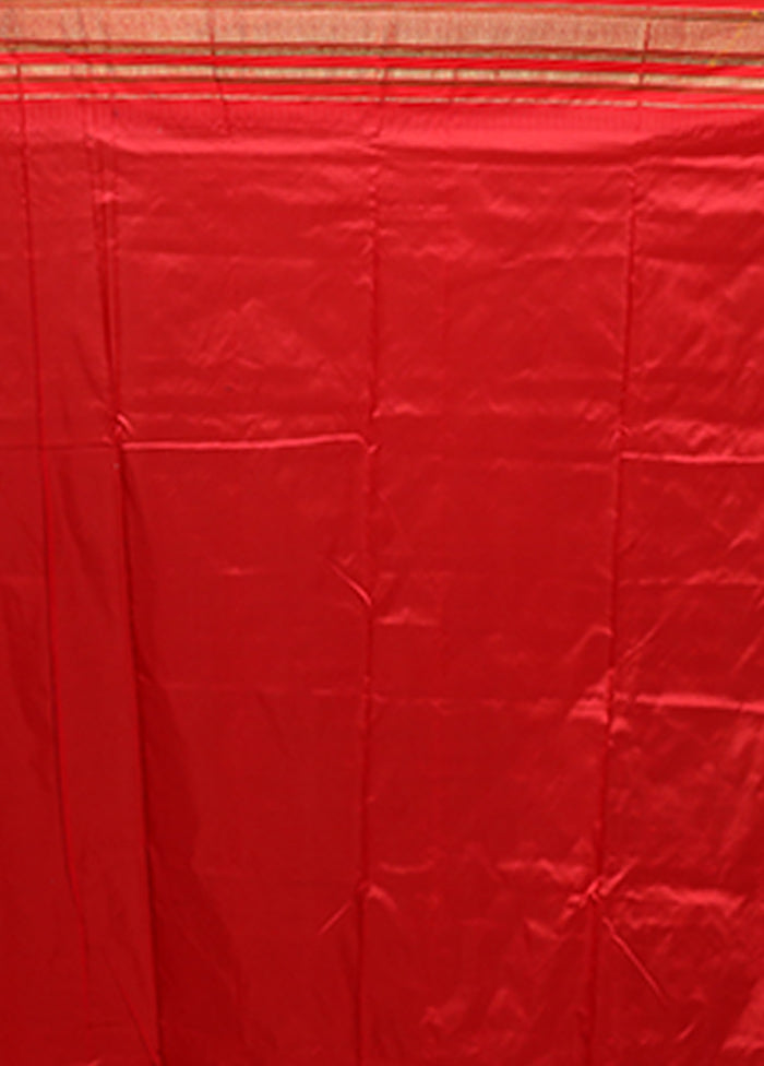 Green Handloom Kanjivaram Pure Silk Saree With Blouse Piece