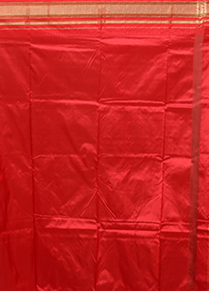 Green Handloom Kanjivaram Pure Silk Saree With Blouse Piece