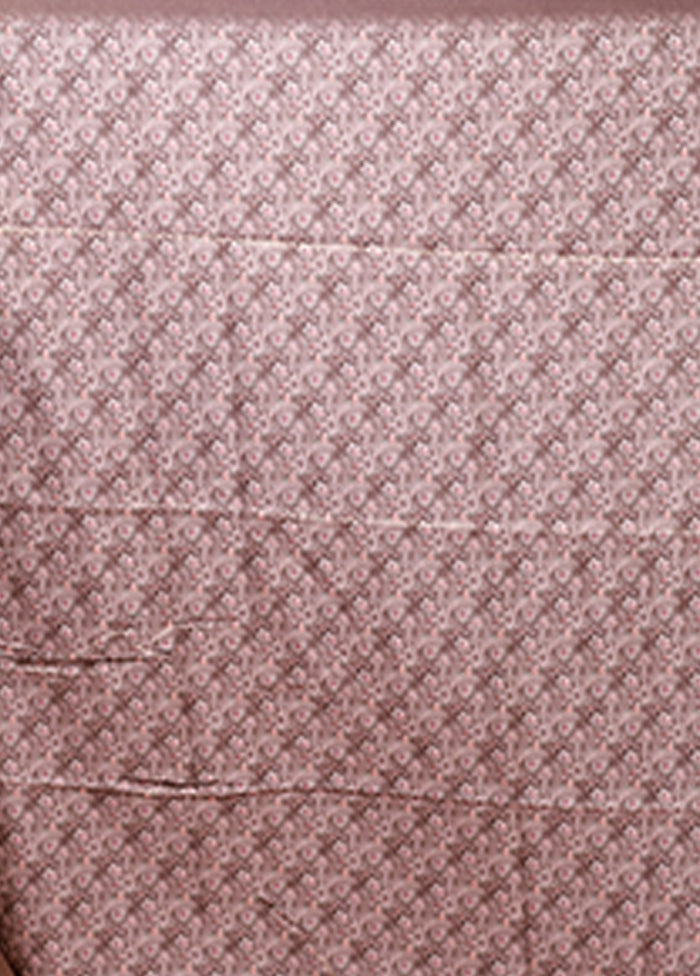 Pink Tussar Silk Saree With Blouse Piece