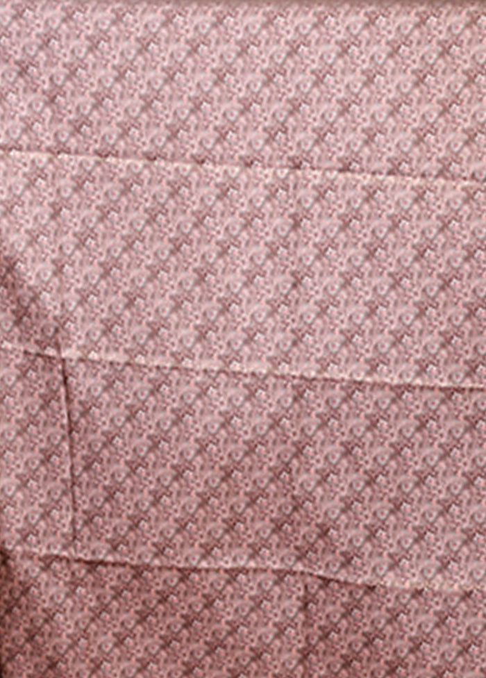 Pink Tussar Silk Saree With Blouse Piece